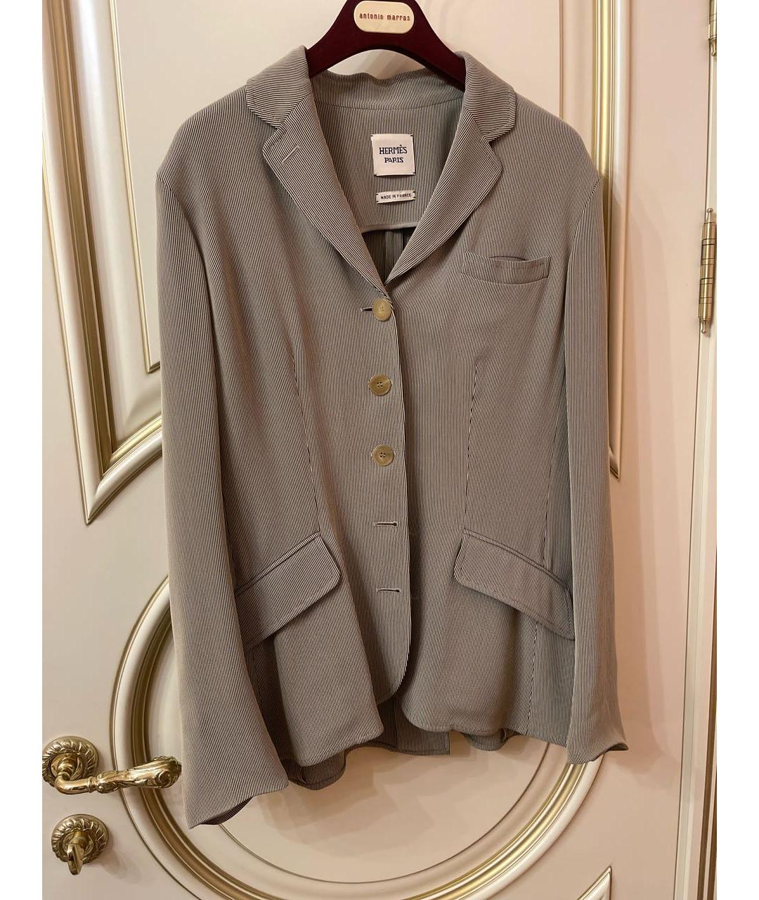 HERMES PRE-OWNED Серый вискозный жакет/пиджак, фото 5