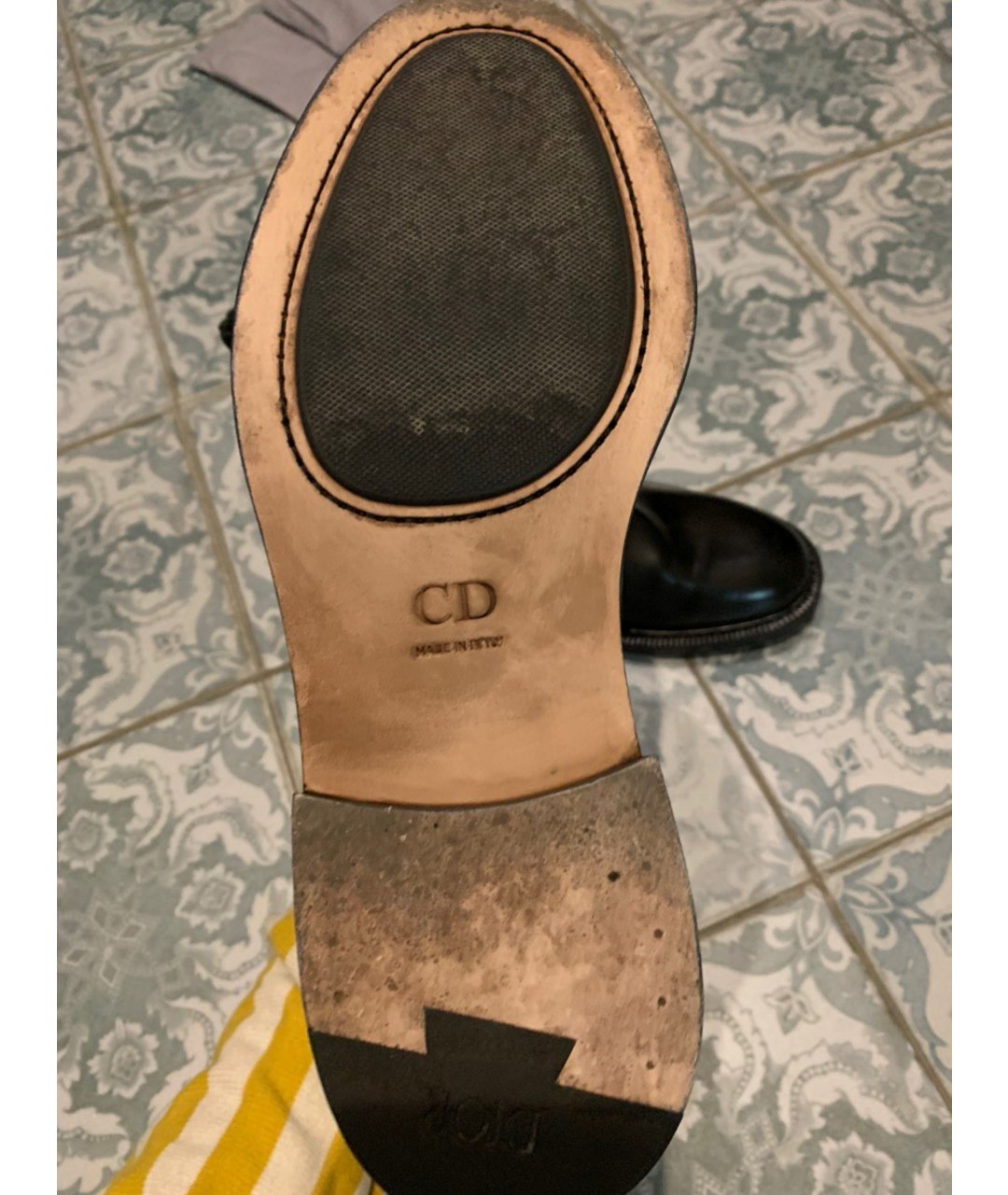 CHRISTIAN DIOR PRE-OWNED Черные кожаные высокие ботинки, фото 2