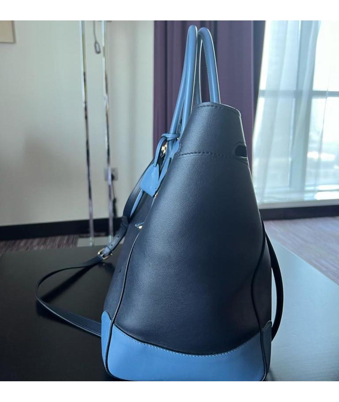 RALPH LAUREN Синяя кожаная дорожная/спортивная сумка, фото 3