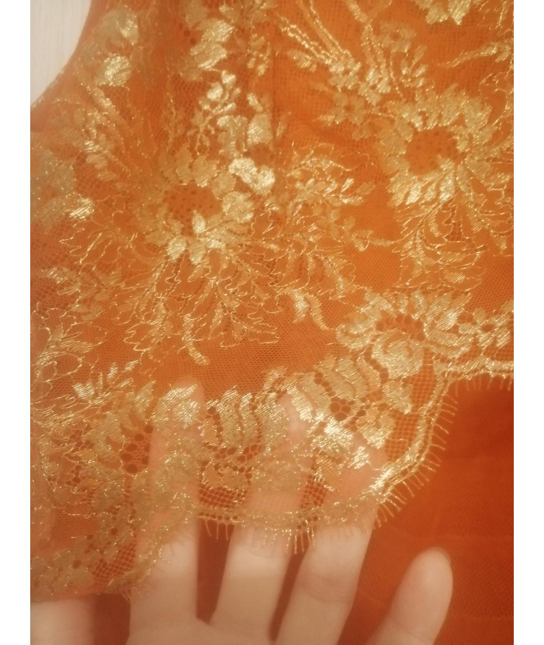 CHRISTIAN LACROIX VINTAGE Оранжевое шелковое коктейльное платье, фото 7