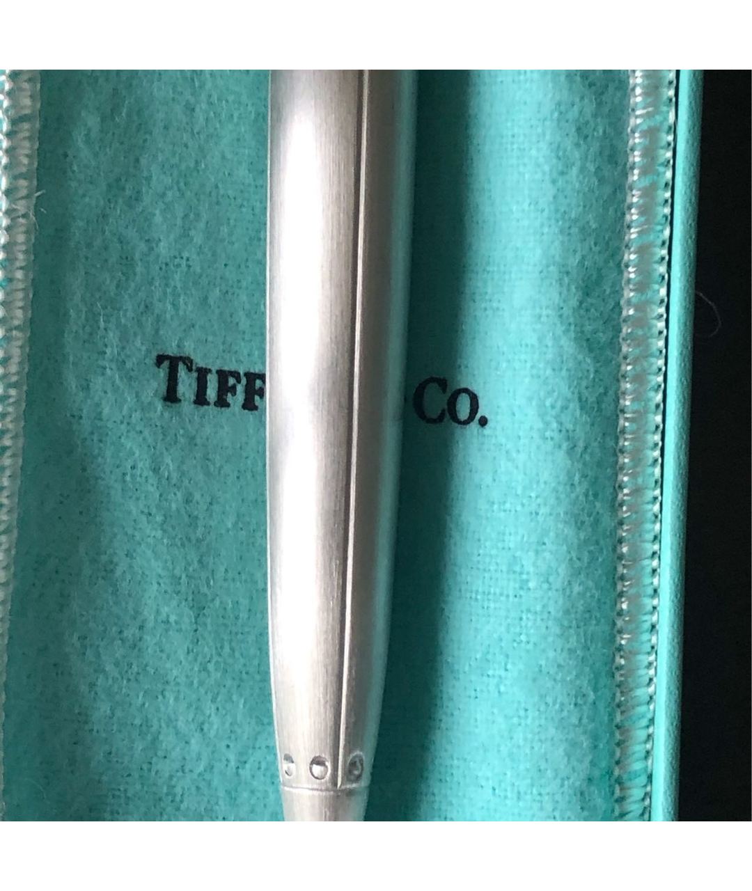 TIFFANY&CO Серебряная металлическая шариковая ручка, фото 3