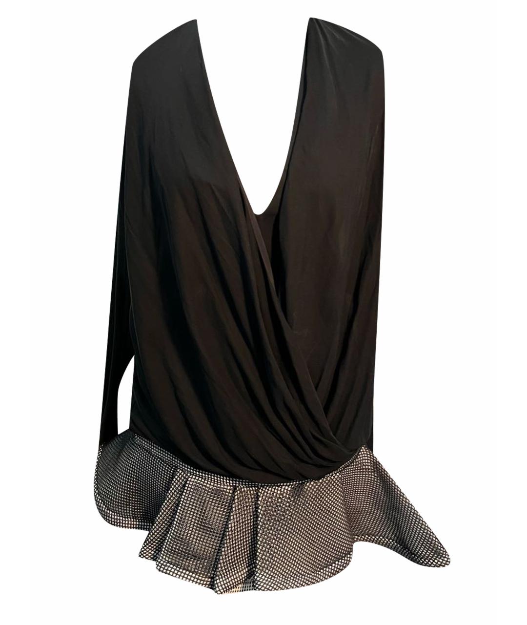 JAY AHR Черное полиамидовое повседневное платье, фото 1