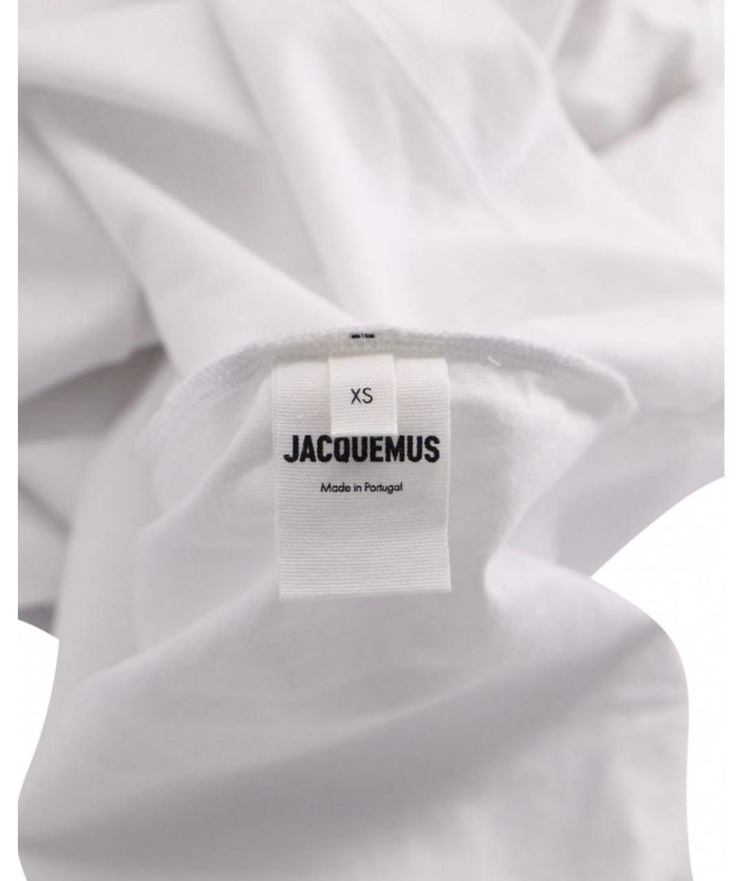 JACQUEMUS Белая хлопковая футболка, фото 6