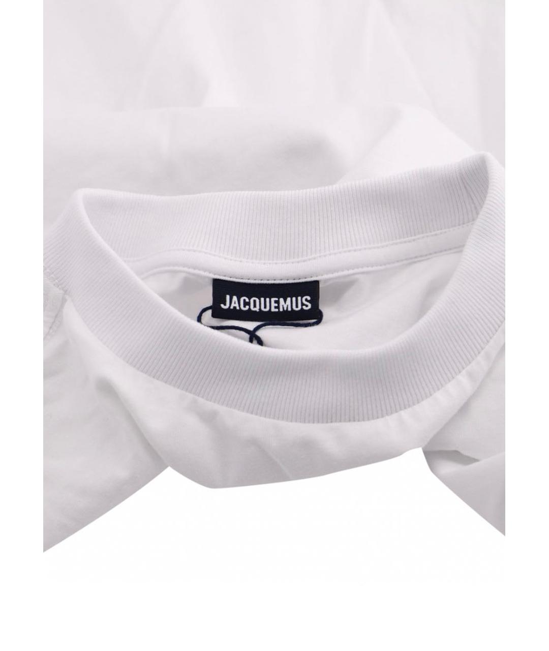 JACQUEMUS Белая хлопковая футболка, фото 4
