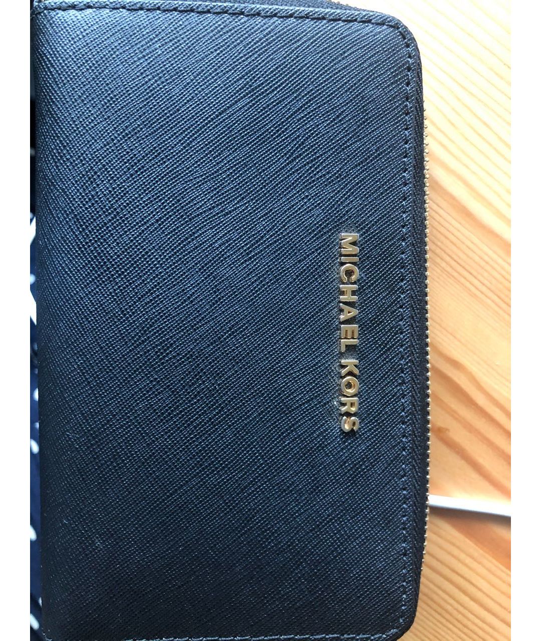 MICHAEL KORS Черный кожаный кошелек, фото 7