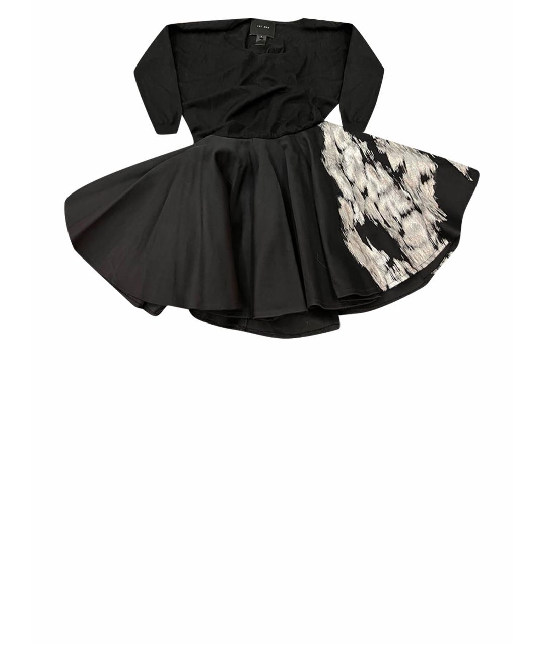 JAY AHR Черное шерстяное повседневное платье, фото 1