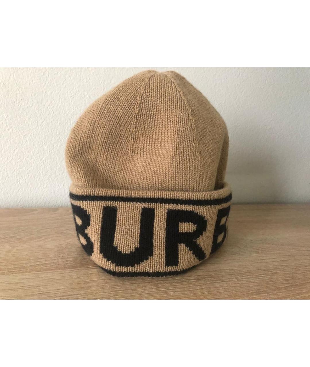 BURBERRY Бежевая кашемировая шапка, фото 2