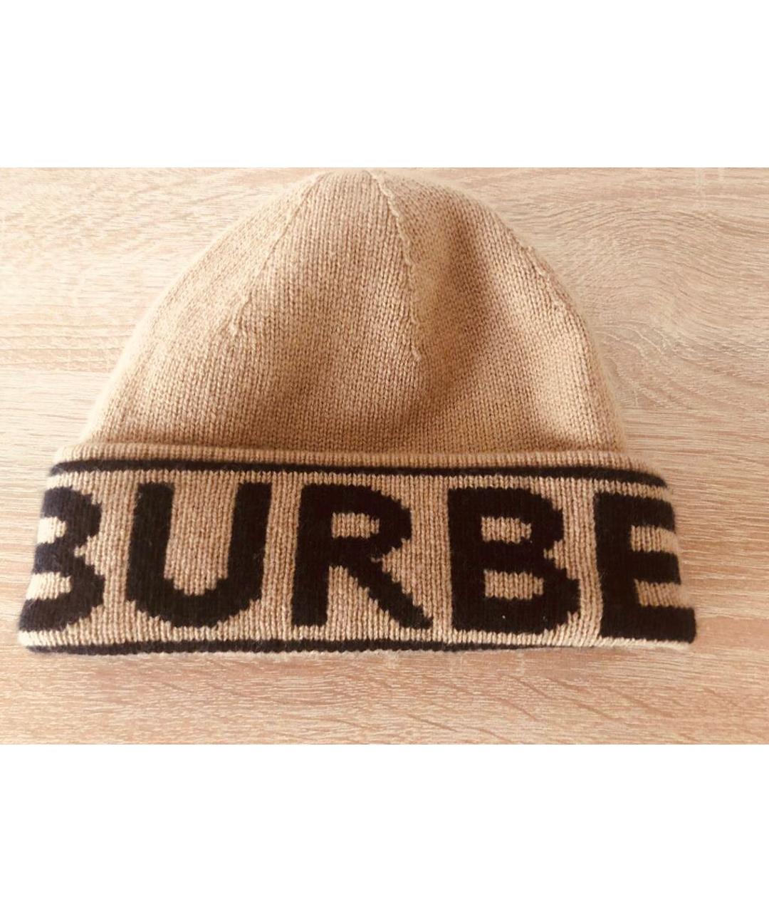 BURBERRY Бежевая кашемировая шапка, фото 3