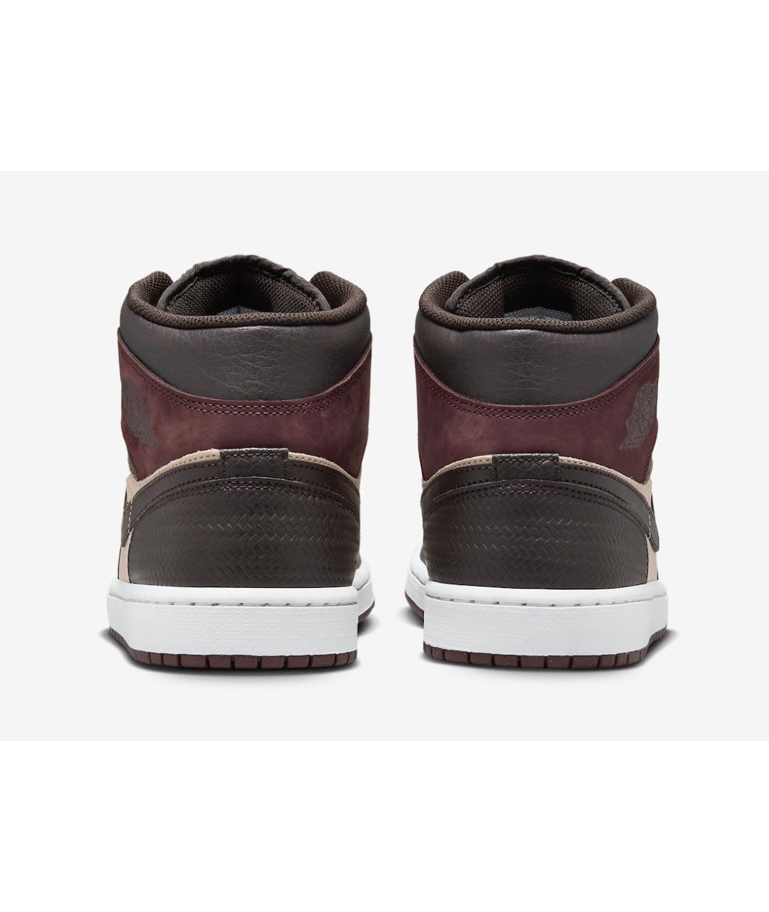 JORDAN Коричневые кожаные кроссовки, фото 4