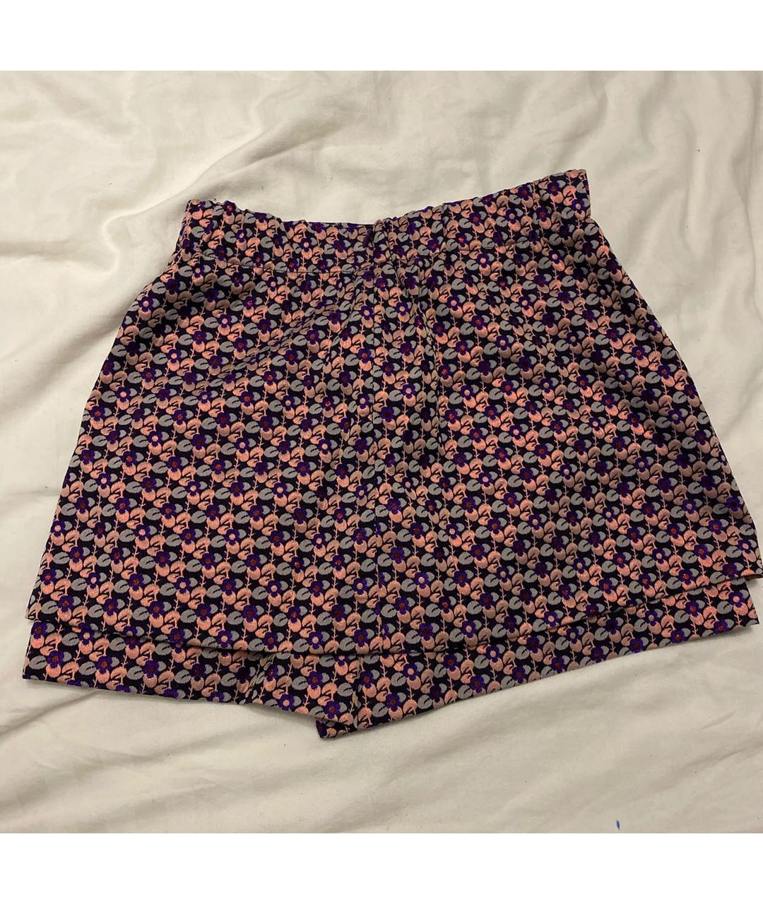 MAJE Фиолетовая полиэстеровая юбка-шорты, фото 2