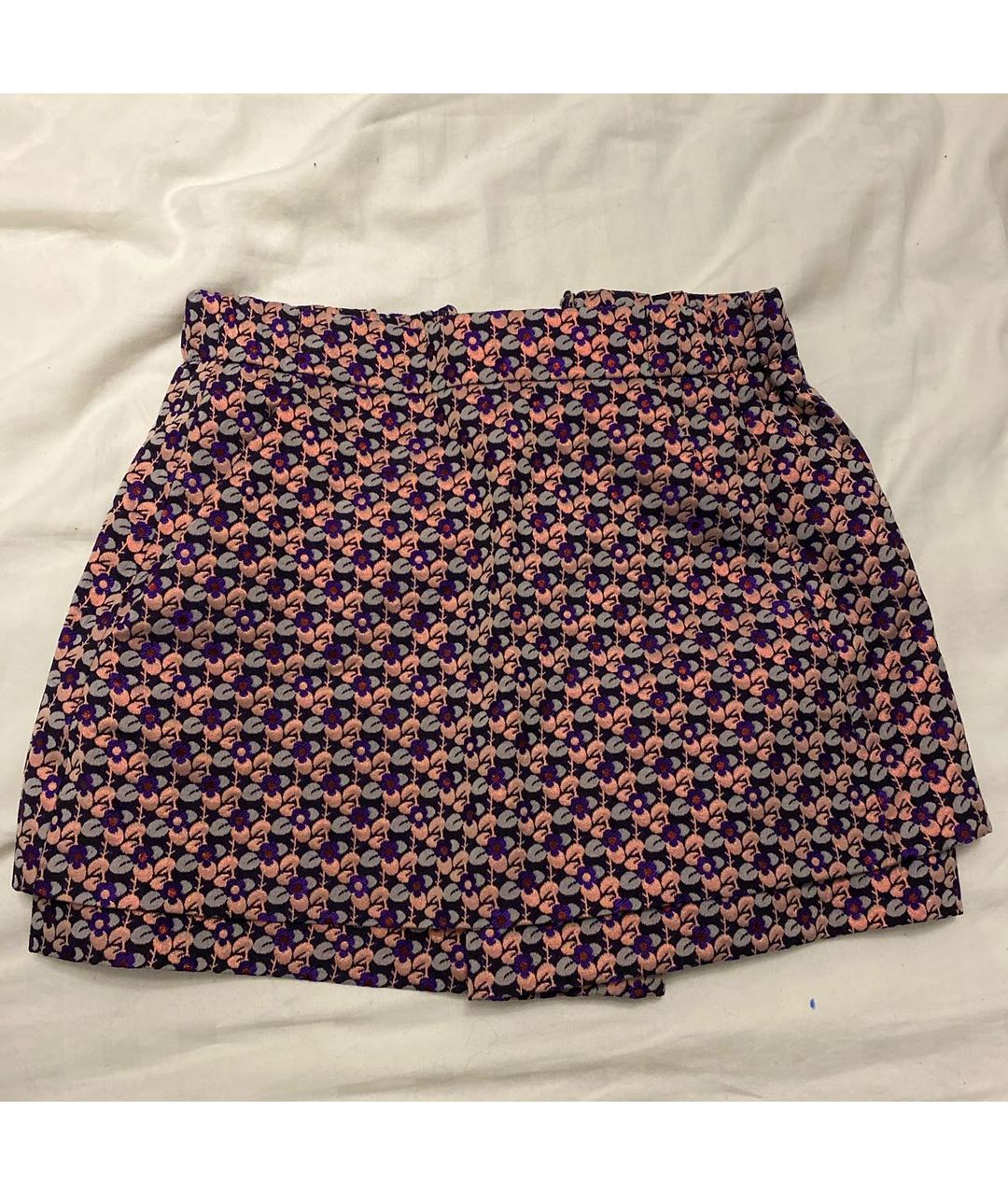 MAJE Фиолетовая полиэстеровая юбка-шорты, фото 5