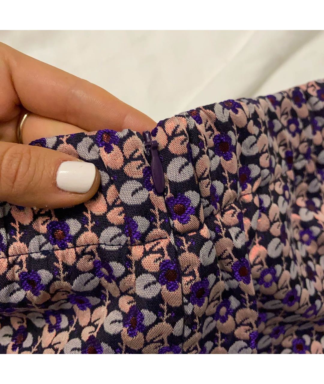 MAJE Фиолетовая полиэстеровая юбка-шорты, фото 3