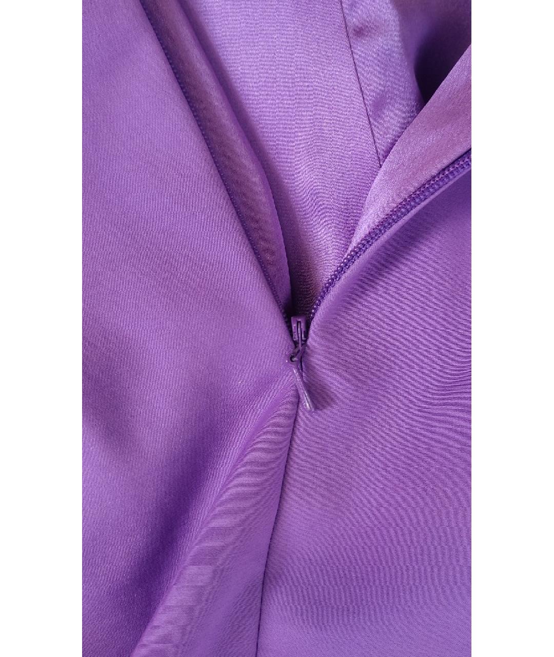 CHRISTIAN DIOR Фиолетовое хлопковое повседневное платье, фото 7