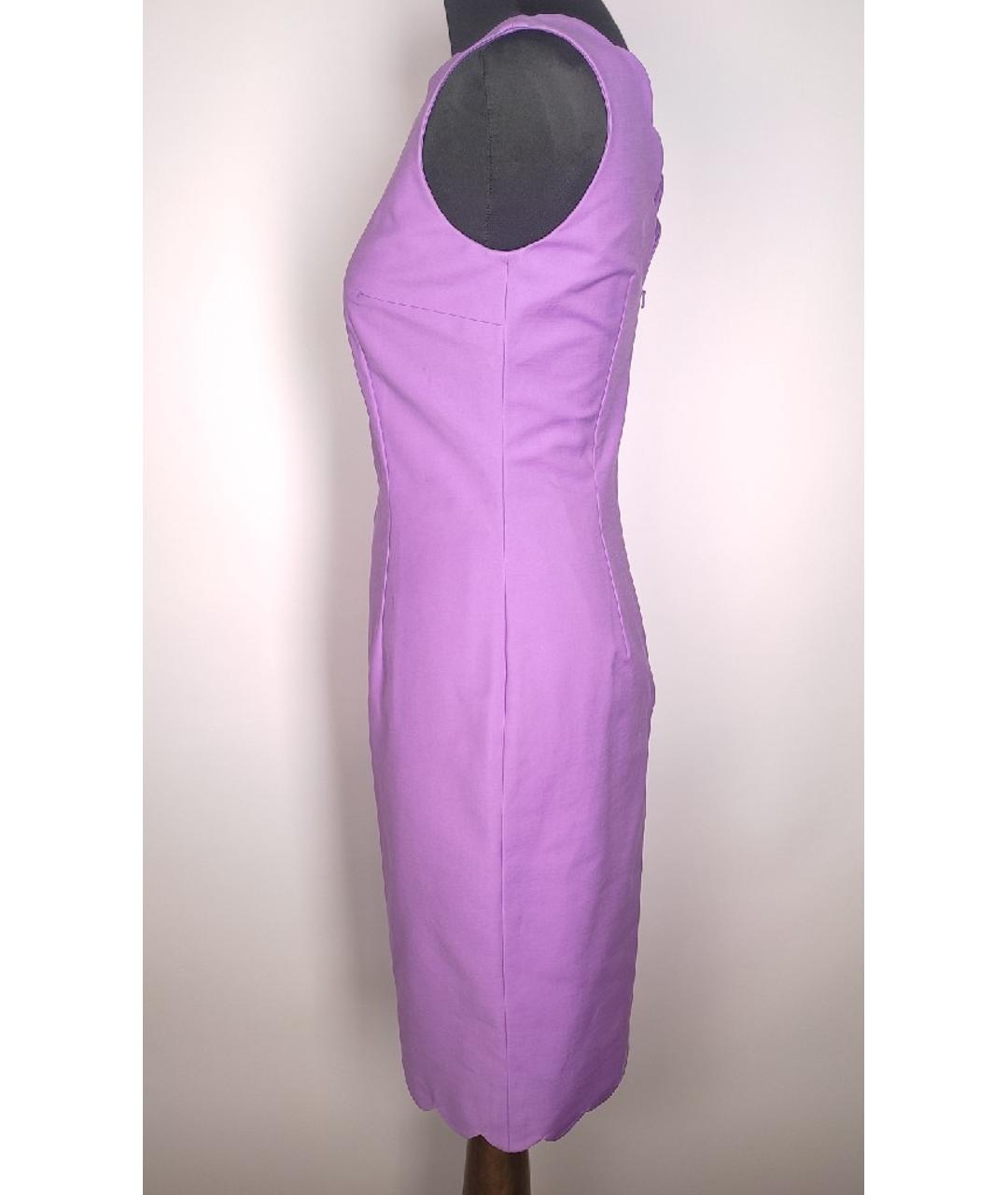 CHRISTIAN DIOR Фиолетовое хлопковое повседневное платье, фото 2