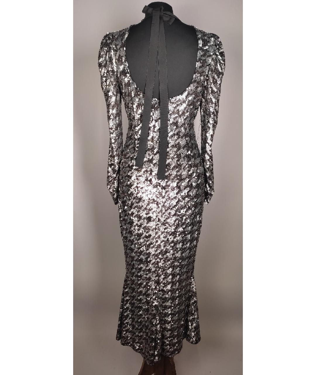 RACHEL GILBERT Серебряное полиамидовое вечернее платье, фото 3