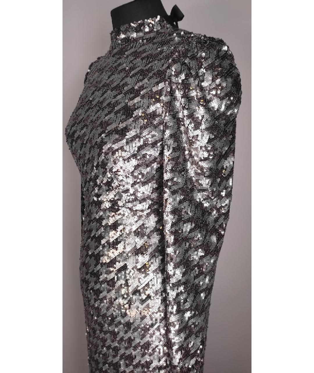 RACHEL GILBERT Серебряное полиамидовое вечернее платье, фото 4