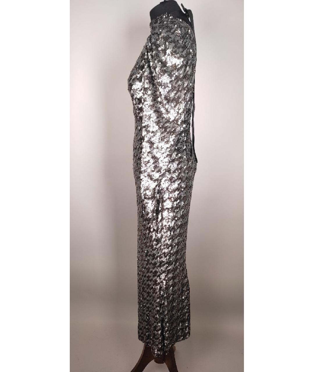 RACHEL GILBERT Серебряное полиамидовое вечернее платье, фото 2