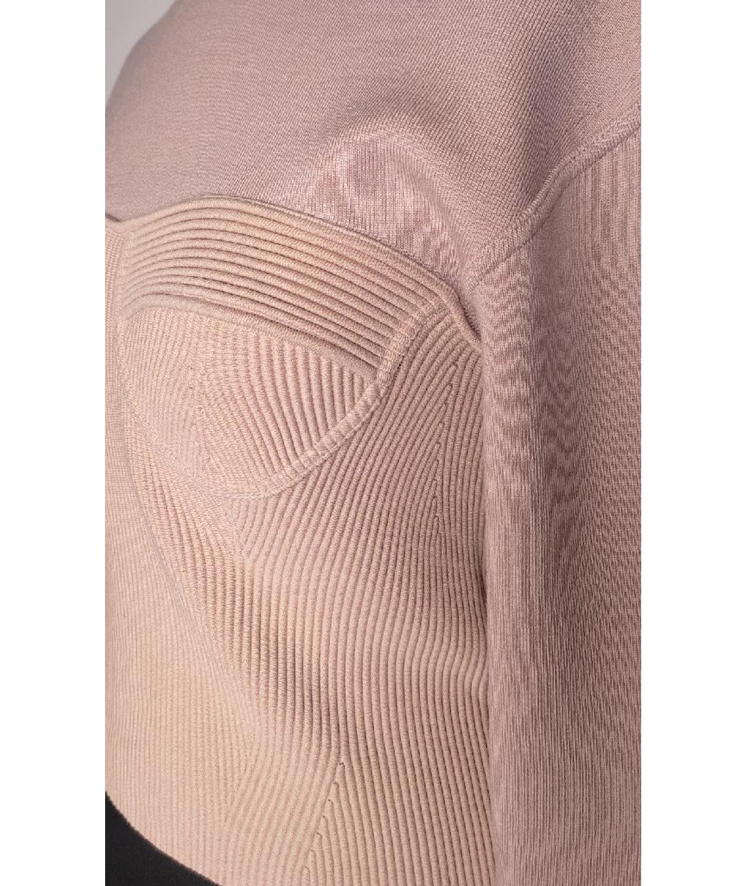 ALEXANDER MCQUEEN Розовый шерстяной джемпер / свитер, фото 4