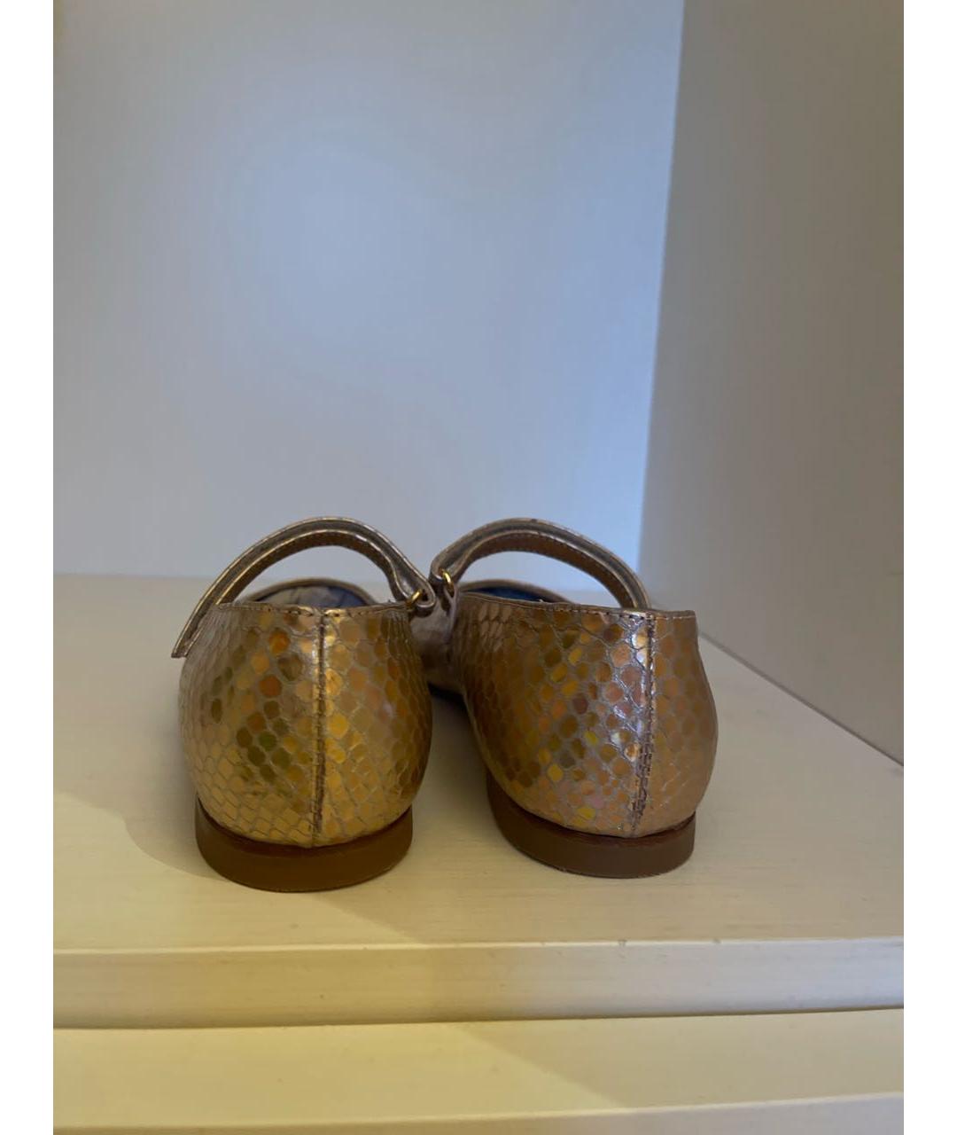 GALLUCCI Бежевые кожаные туфли, фото 2
