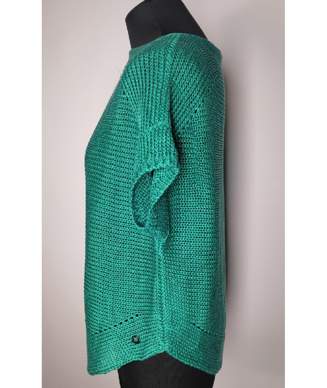 LORO PIANA Зеленый хлопковый джемпер / свитер, фото 2