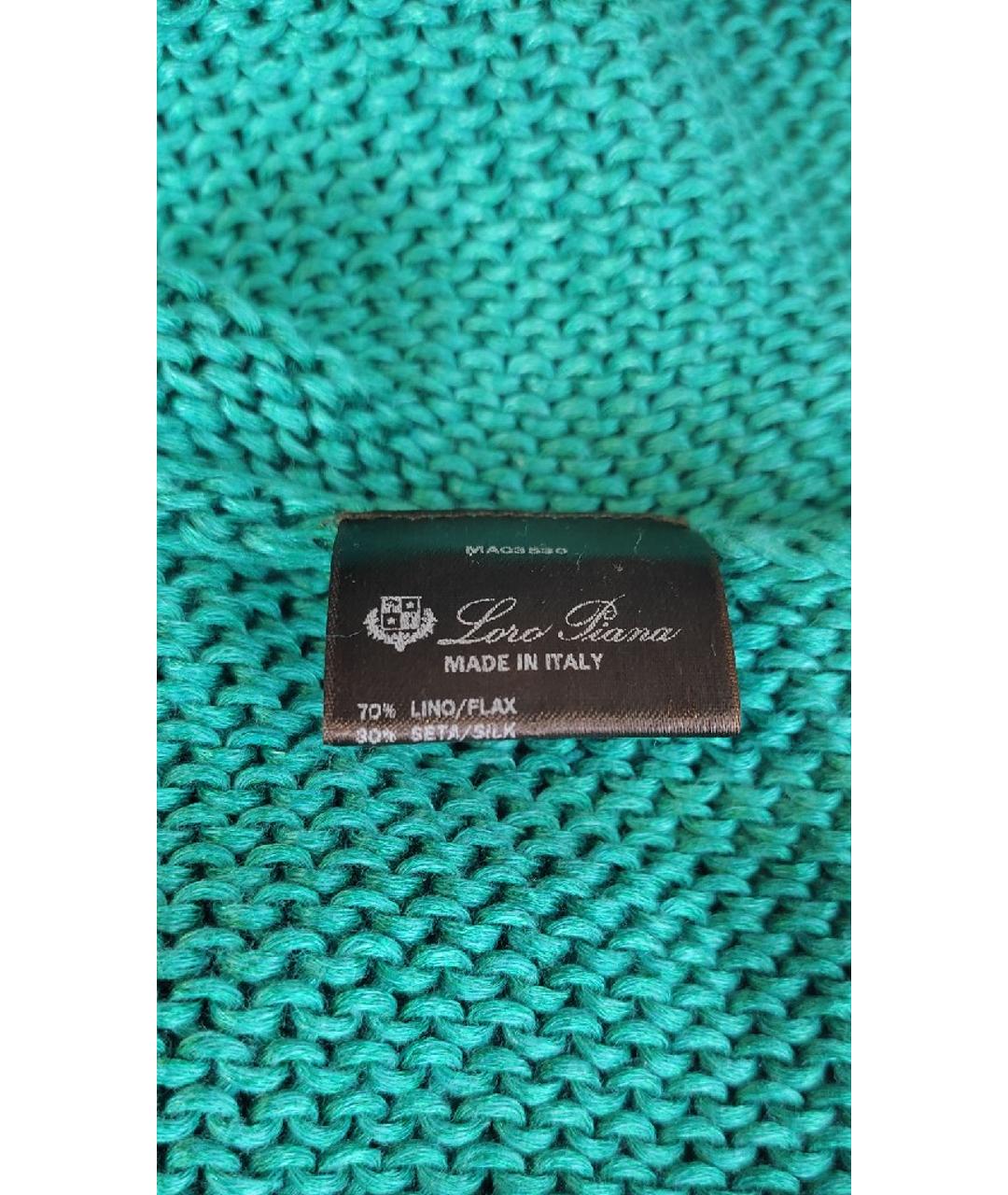 LORO PIANA Зеленый хлопковый джемпер / свитер, фото 6