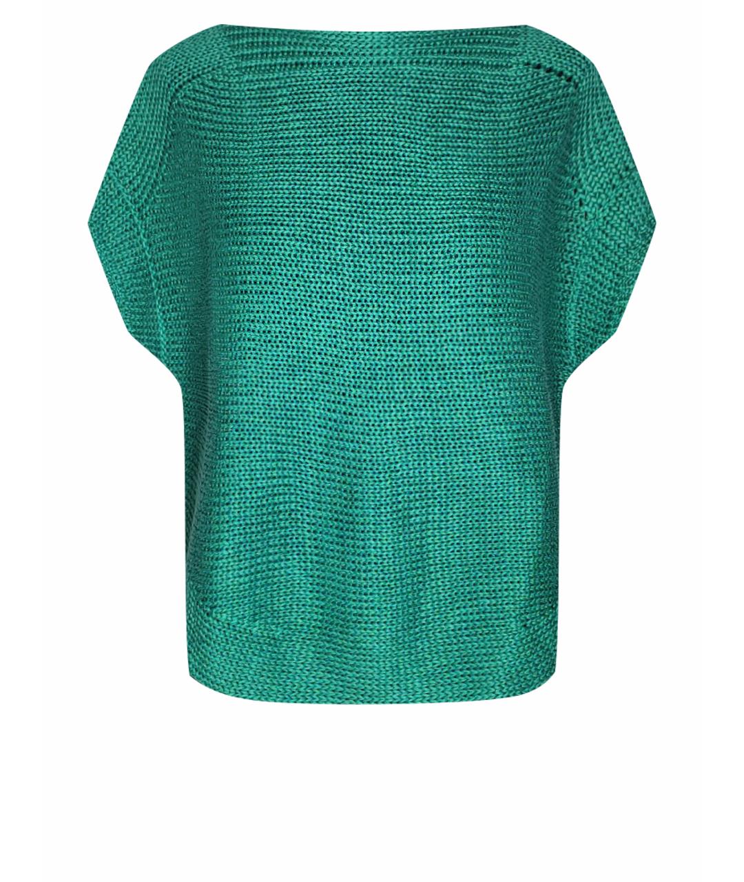 LORO PIANA Зеленый хлопковый джемпер / свитер, фото 1