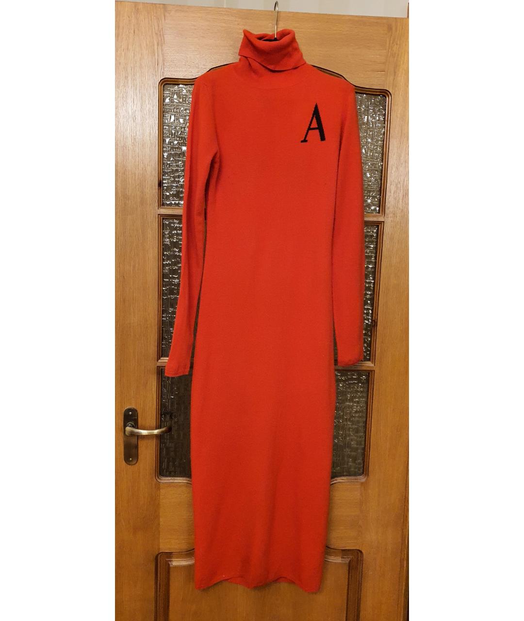 ALLUDE Красное кашемировое повседневное платье, фото 8