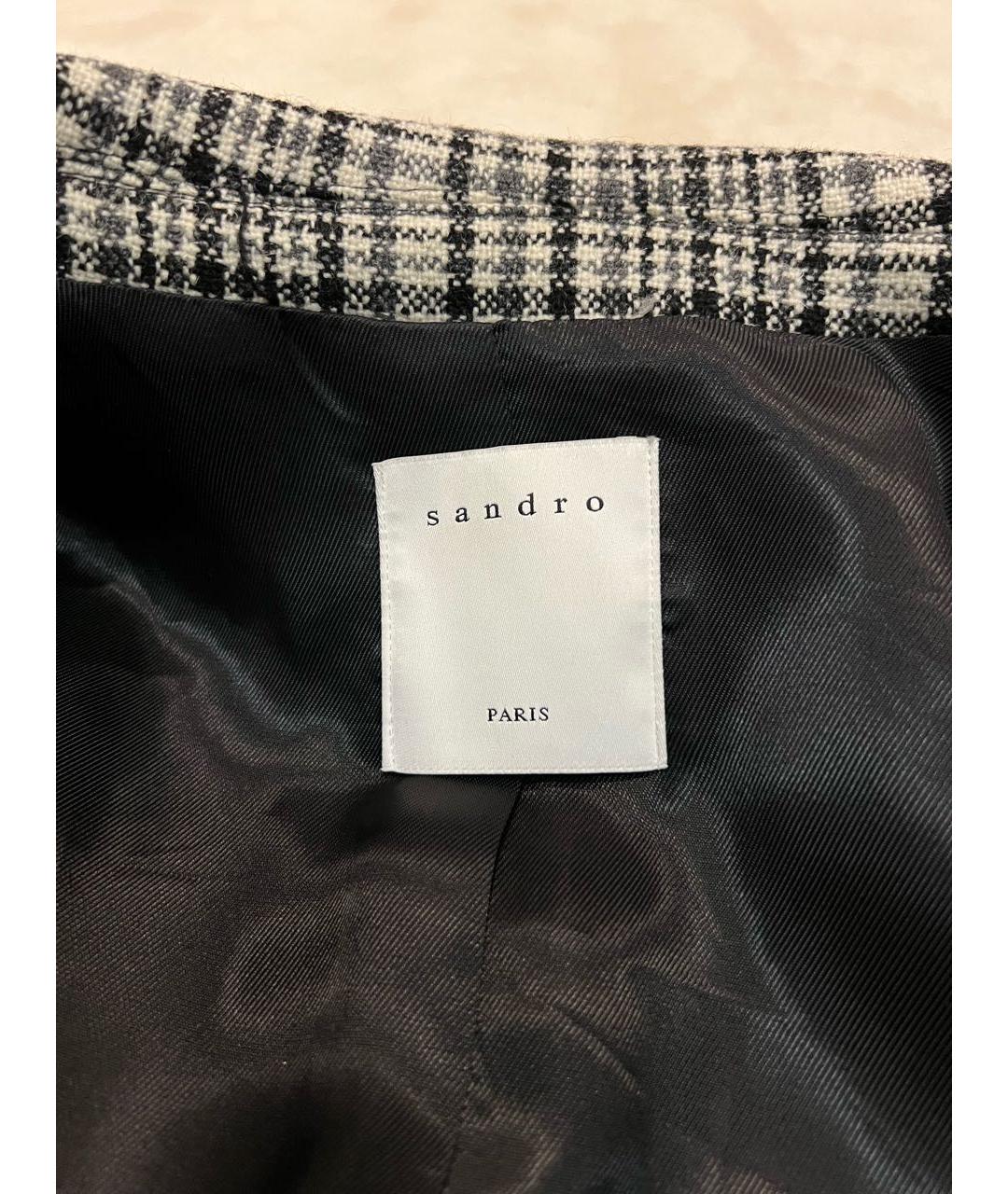 SANDRO Серый шерстяной жакет/пиджак, фото 4