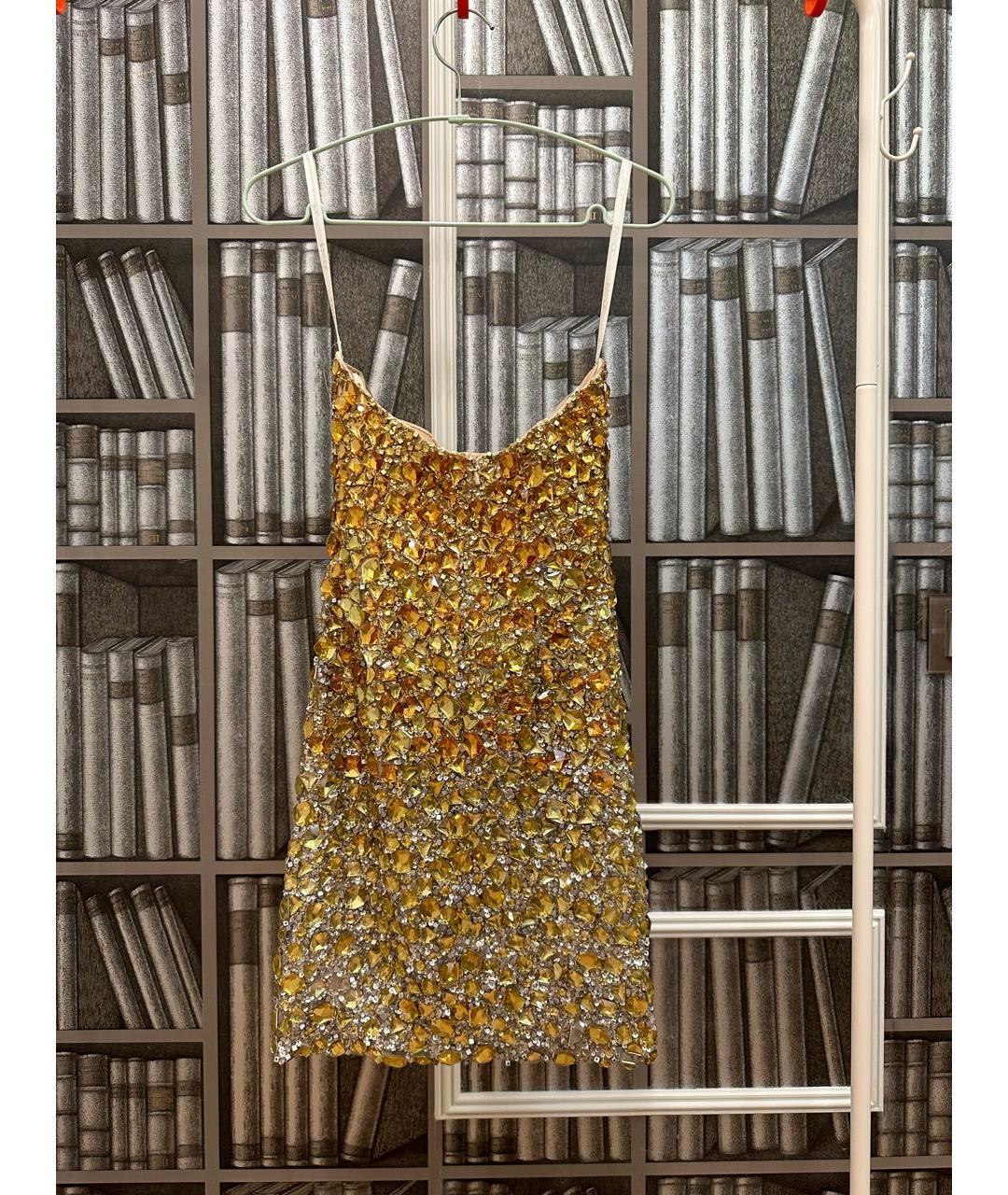 JOVANI Золотое коктейльное платье, фото 2