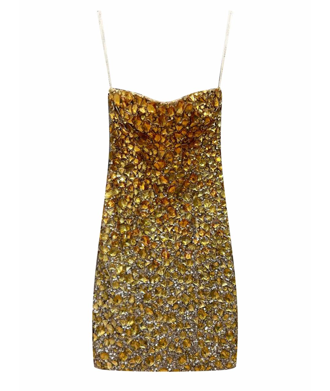 JOVANI Золотое коктейльное платье, фото 1