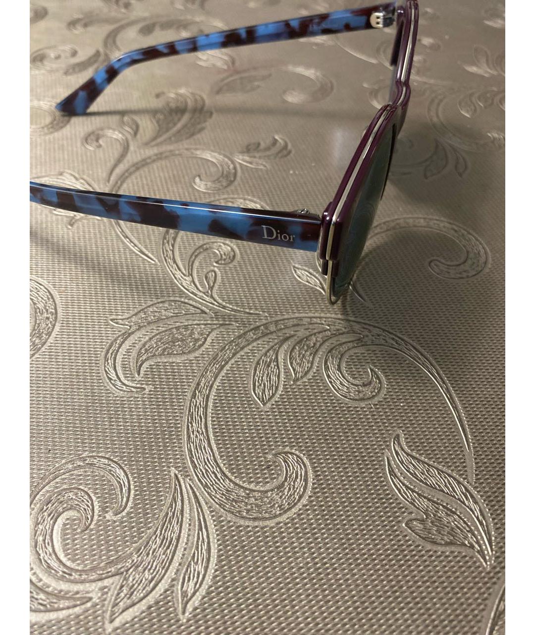 CHRISTIAN DIOR Бордовые пластиковые солнцезащитные очки, фото 3