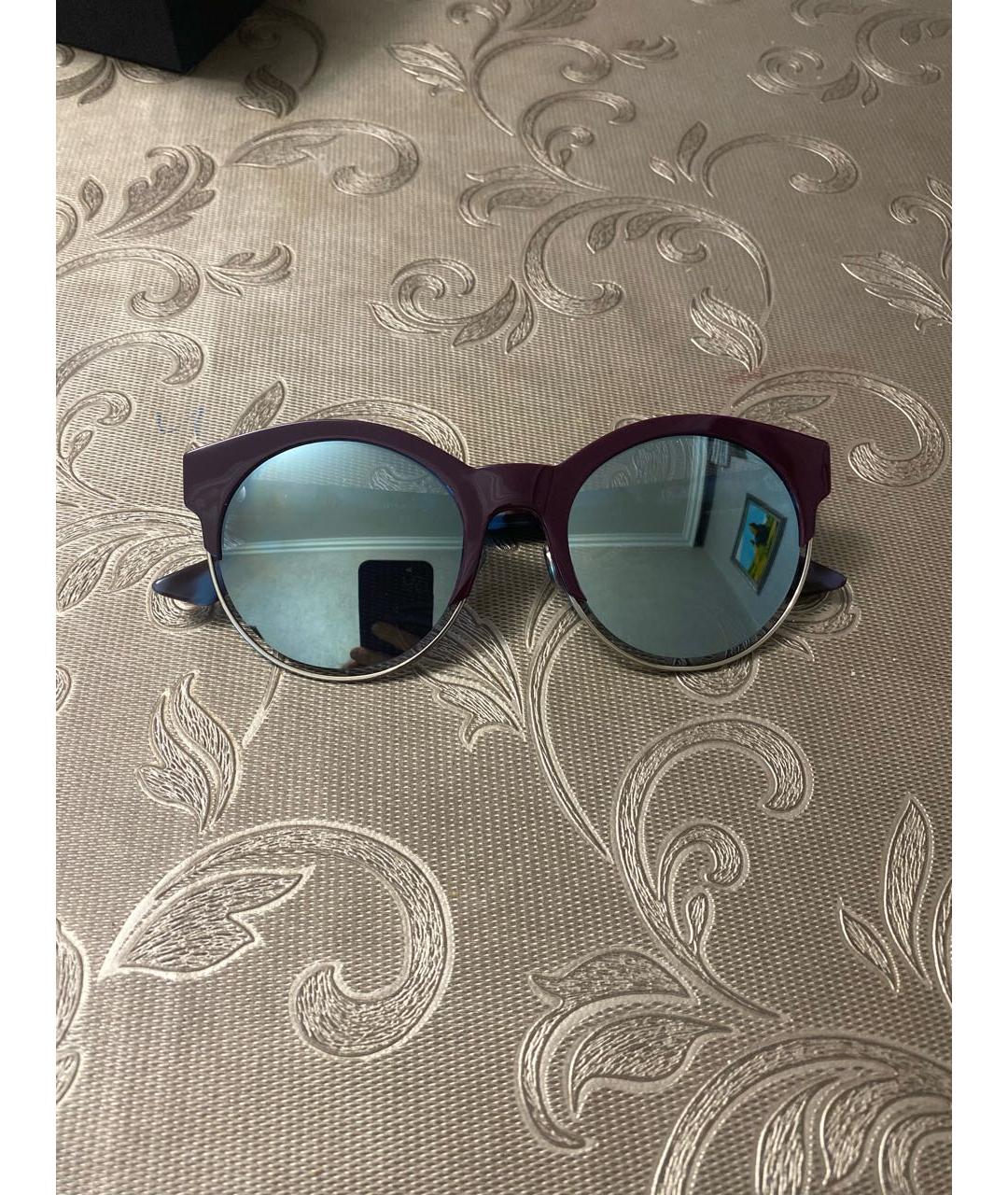 CHRISTIAN DIOR Бордовые пластиковые солнцезащитные очки, фото 6