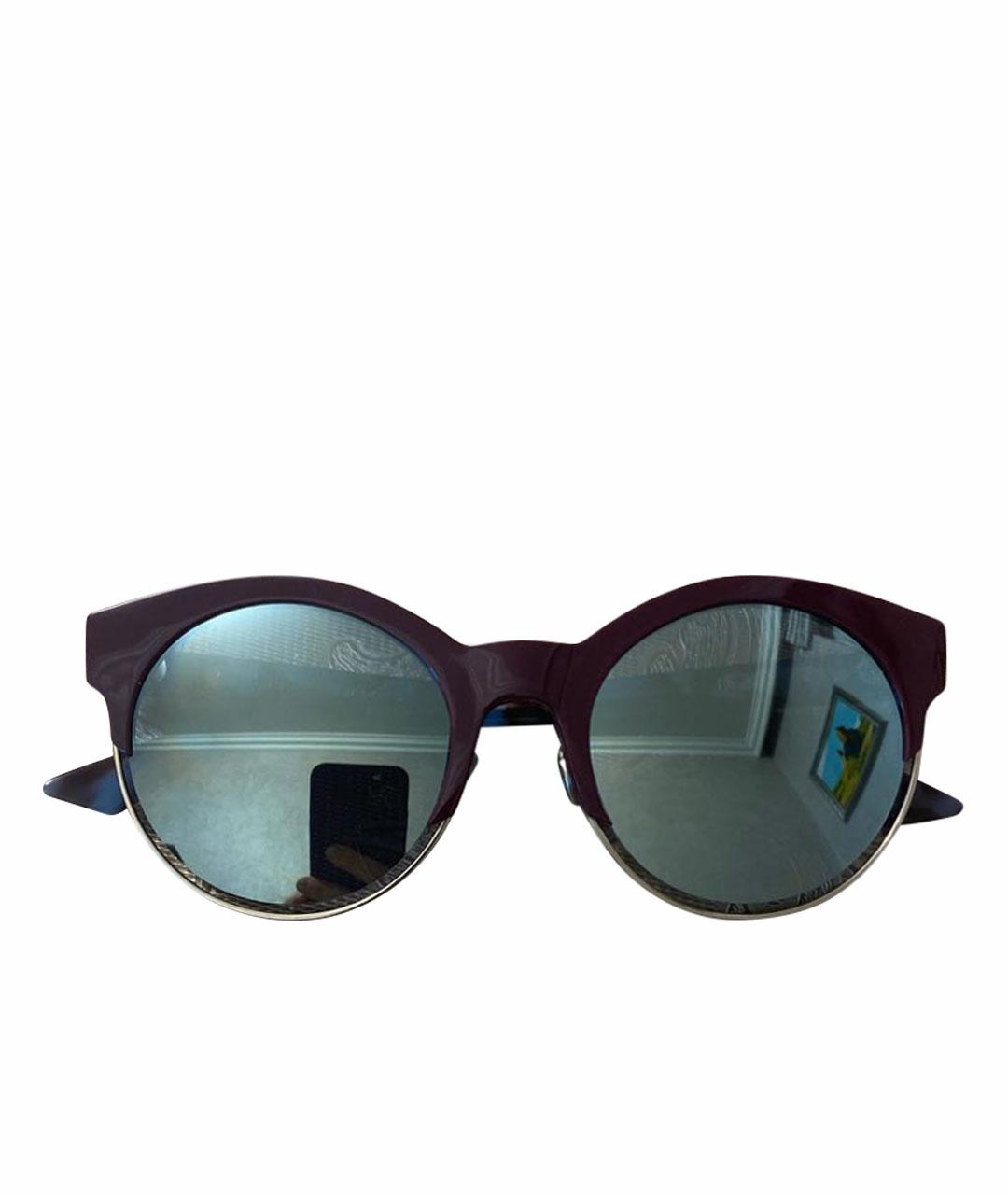 CHRISTIAN DIOR Бордовые пластиковые солнцезащитные очки, фото 1
