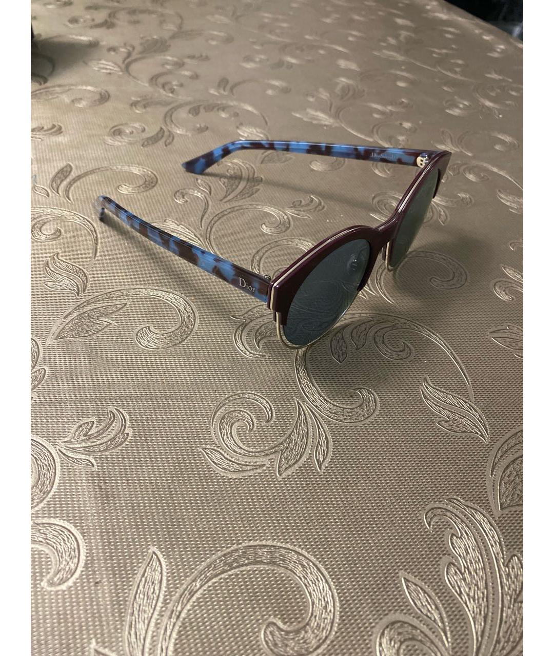CHRISTIAN DIOR Бордовые пластиковые солнцезащитные очки, фото 2