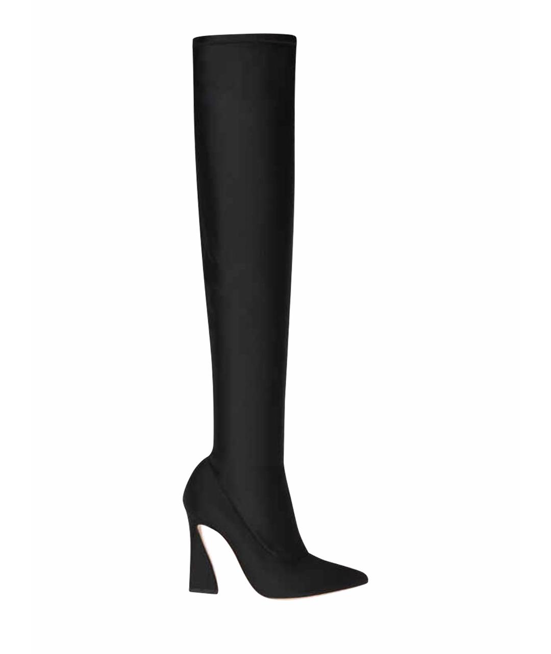 GIANVITO ROSSI Черные текстильные брогги и оксфорды, фото 1