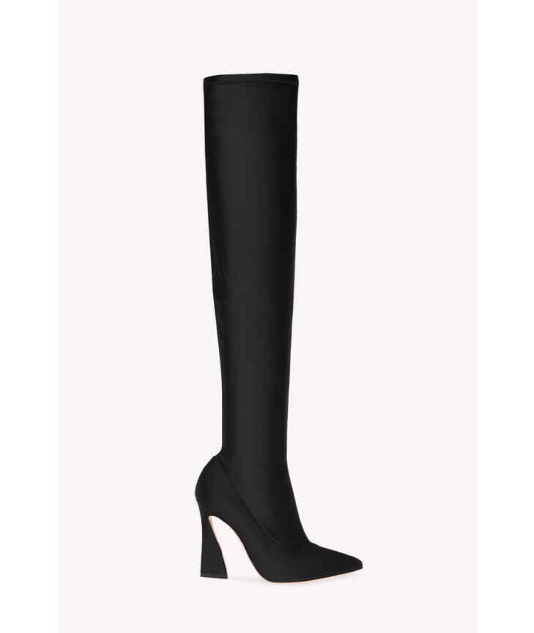GIANVITO ROSSI Черные текстильные брогги и оксфорды, фото 6