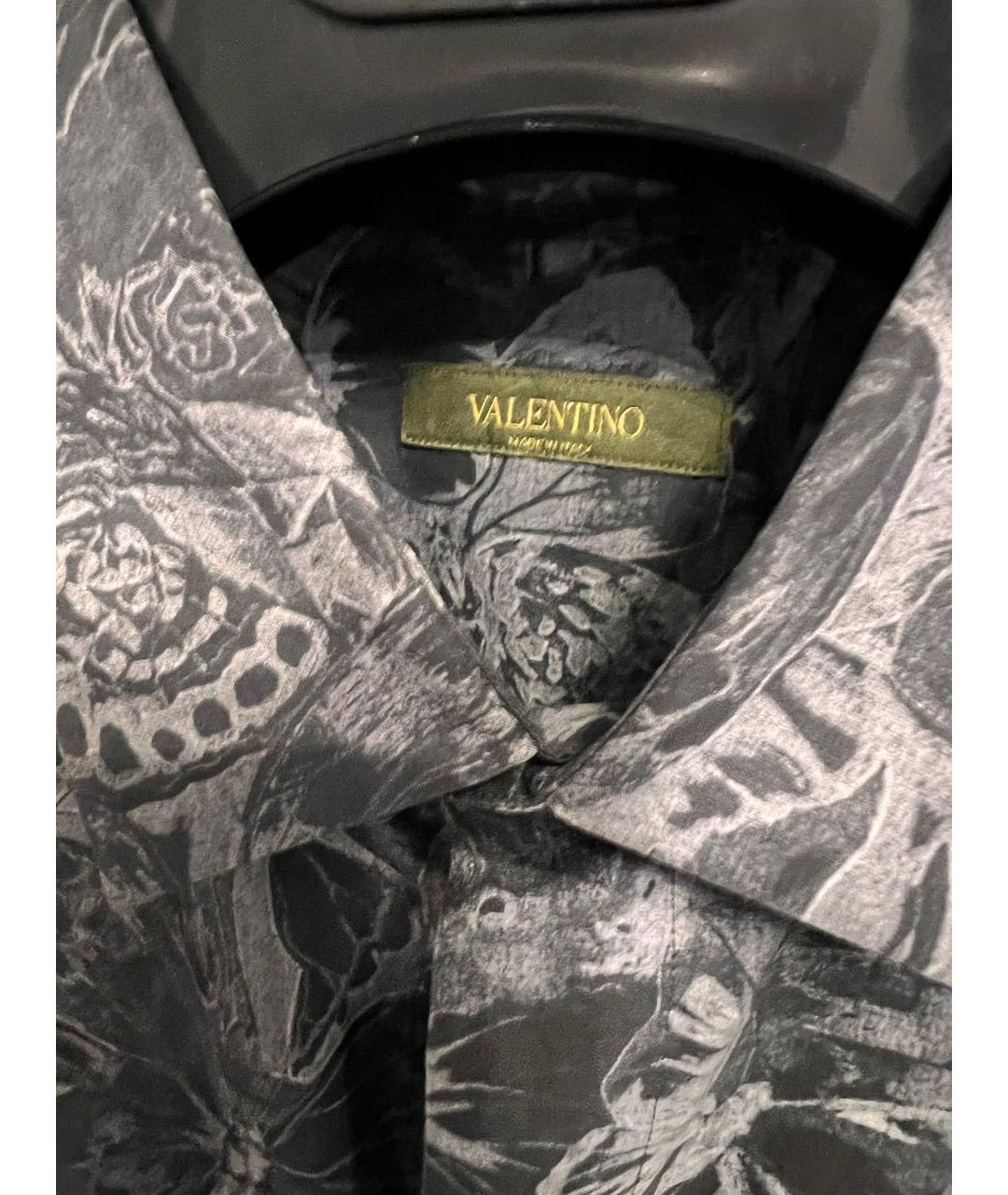 VALENTINO Антрацитовая хлопковая кэжуал рубашка, фото 4