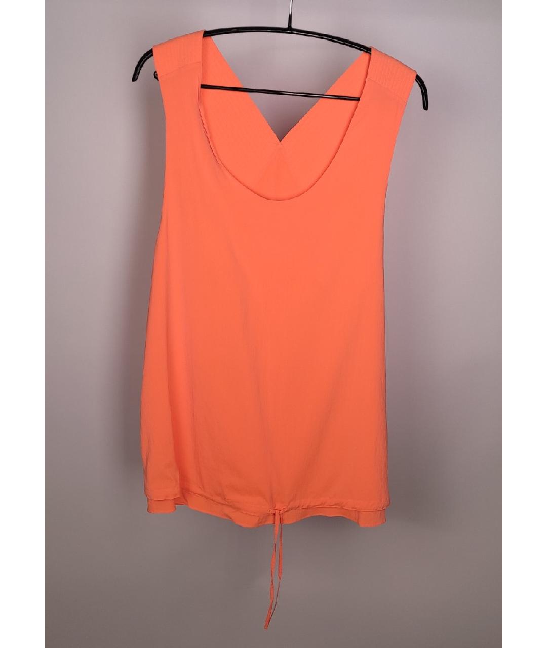 CHLOE Оранжевая шелковая блузы, фото 6