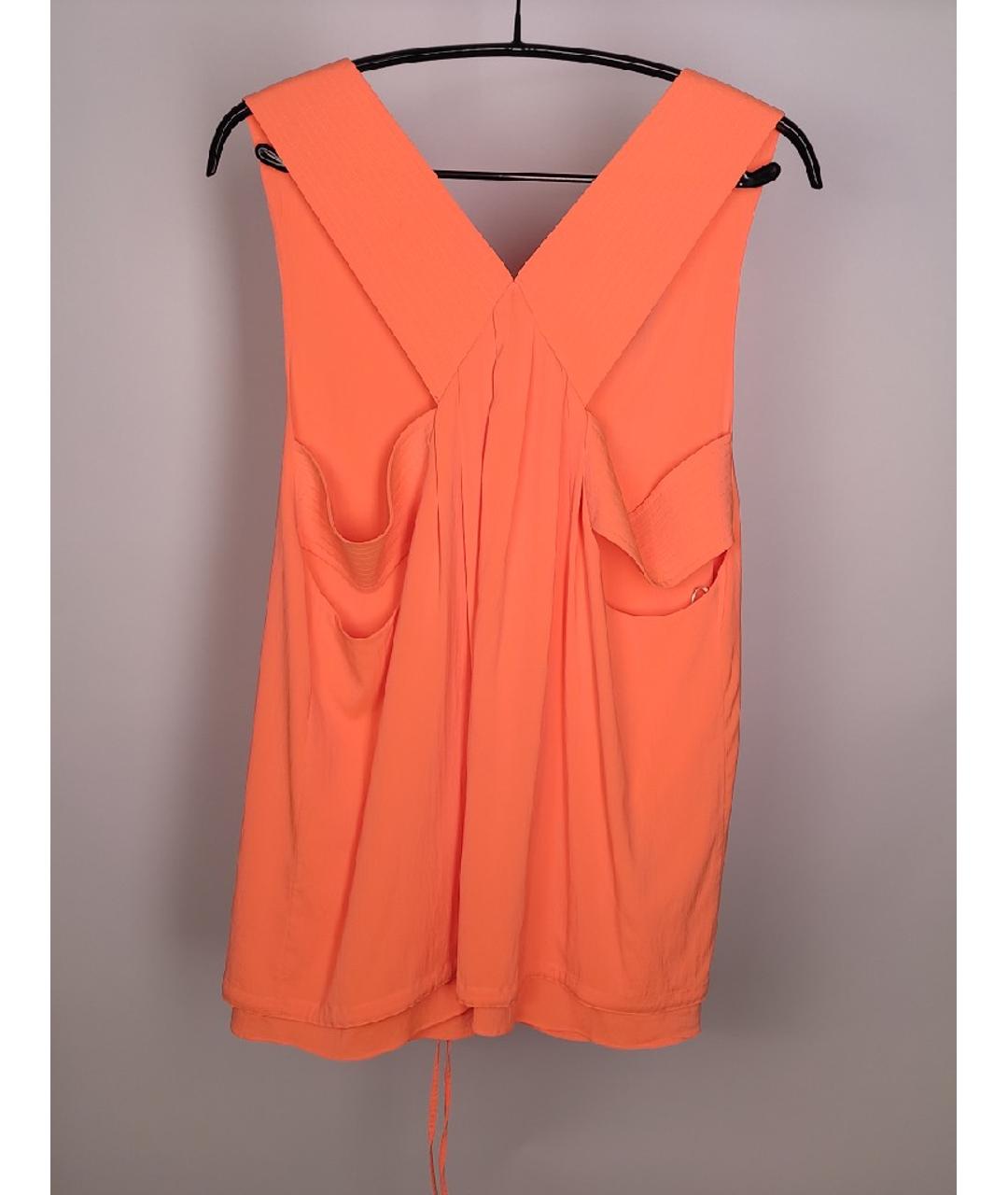 CHLOE Оранжевая шелковая блузы, фото 2
