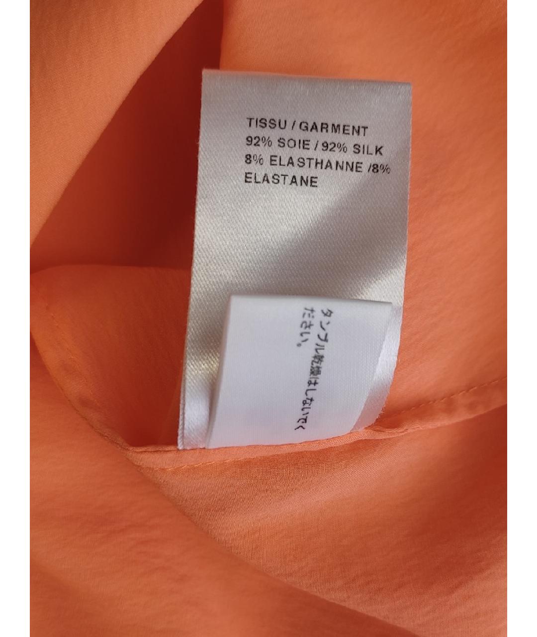 CHLOE Оранжевая шелковая блузы, фото 5
