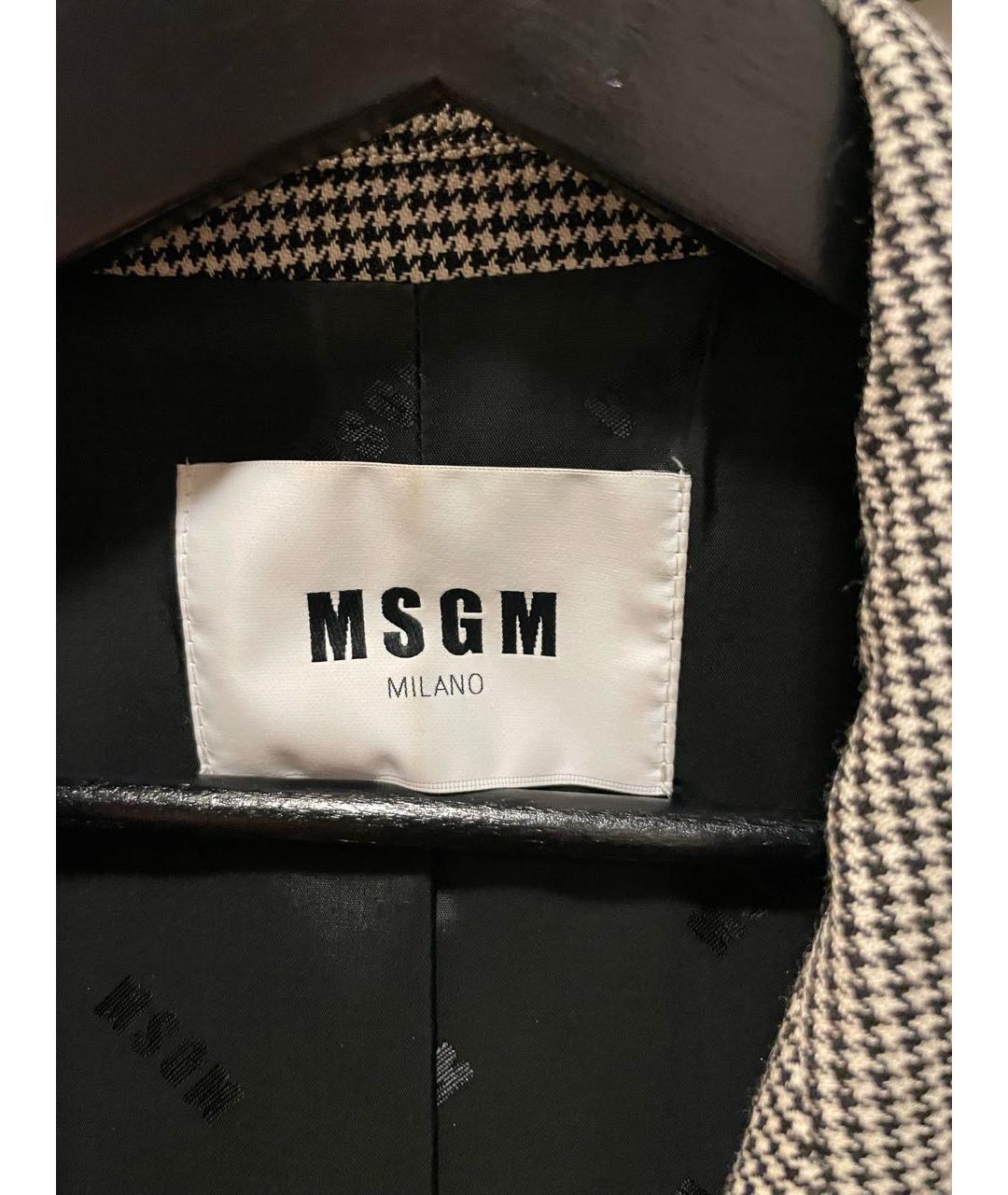 MSGM Серый шерстяной жакет/пиджак, фото 2