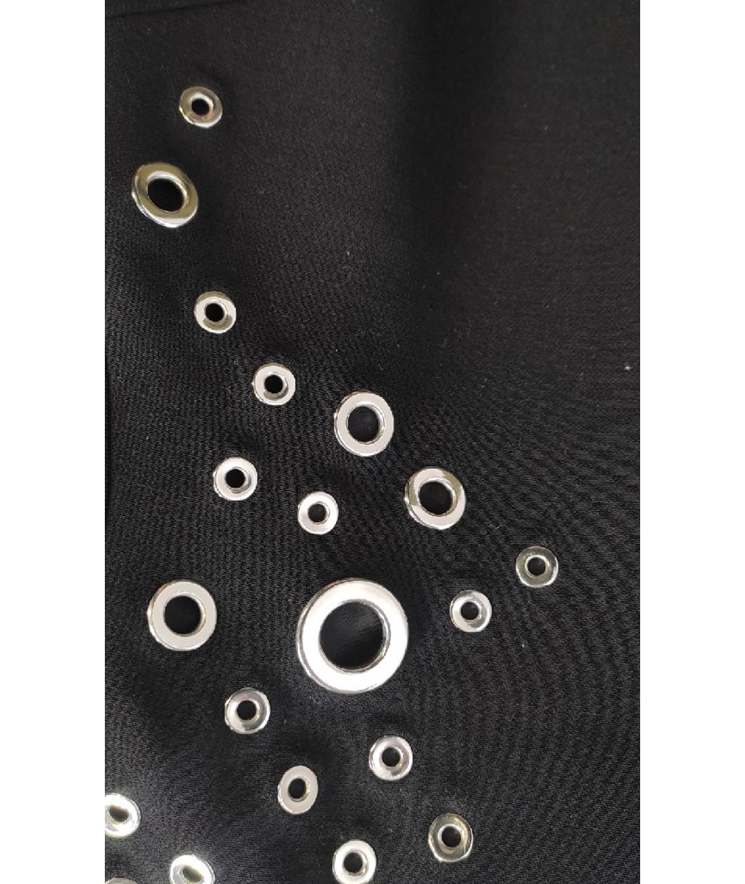 MUGLER Черное шерстяное коктейльное платье, фото 3