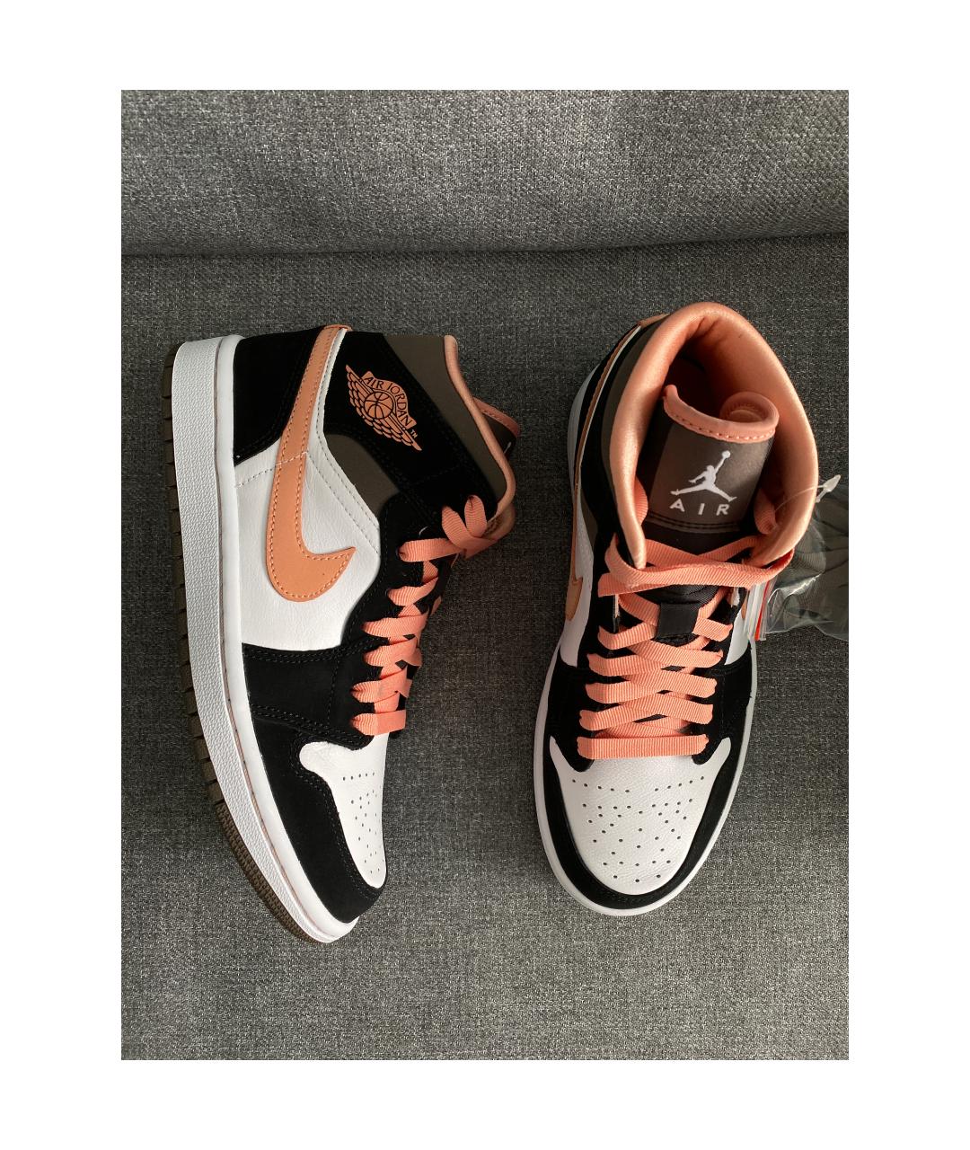 JORDAN Коричневые кожаные кроссовки, фото 3