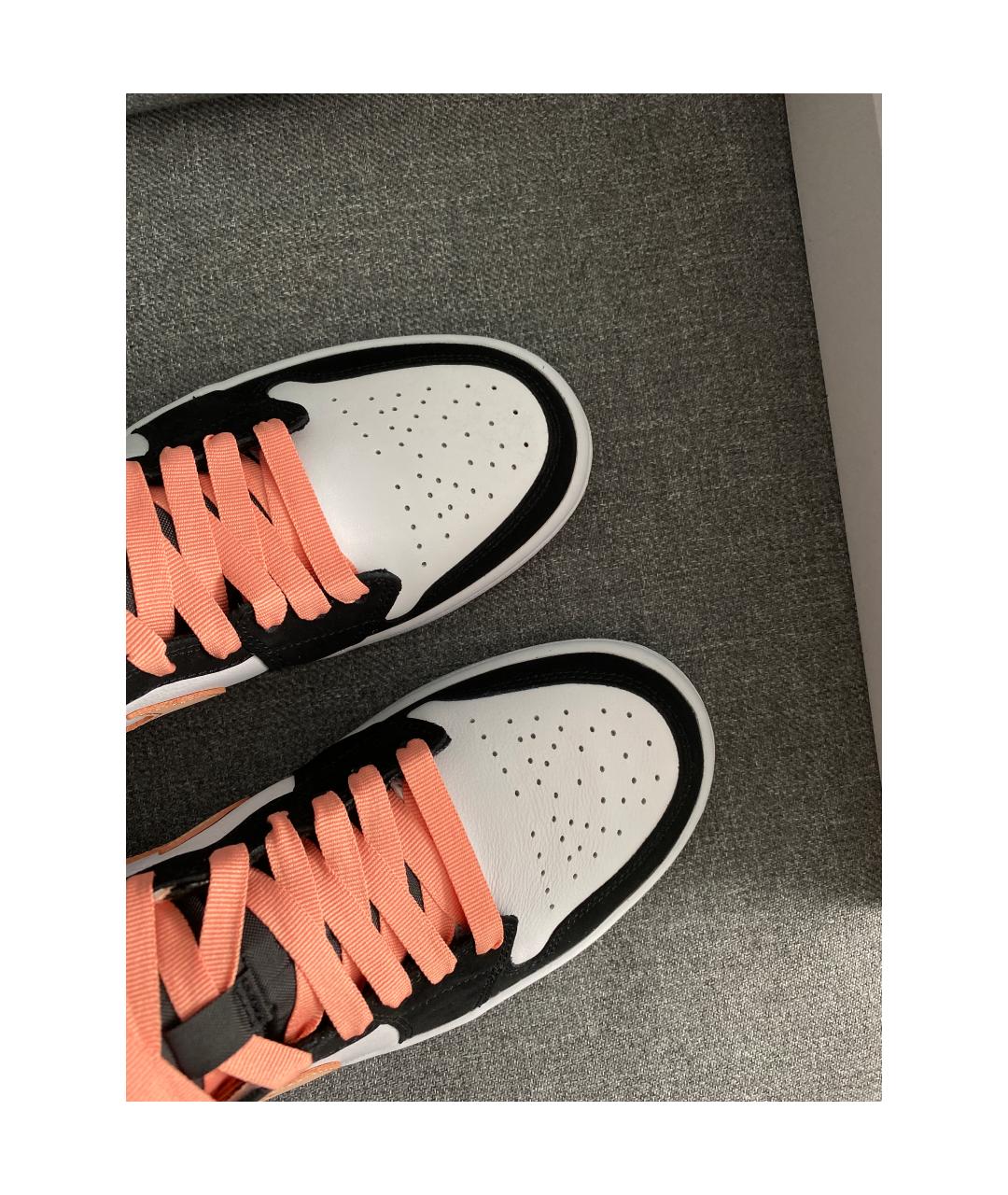 JORDAN Коричневые кожаные кроссовки, фото 4