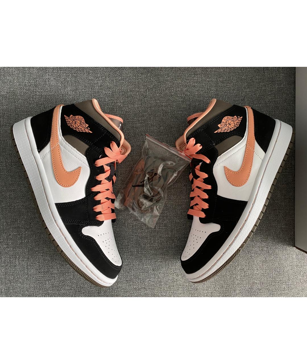 JORDAN Коричневые кожаные кроссовки, фото 2