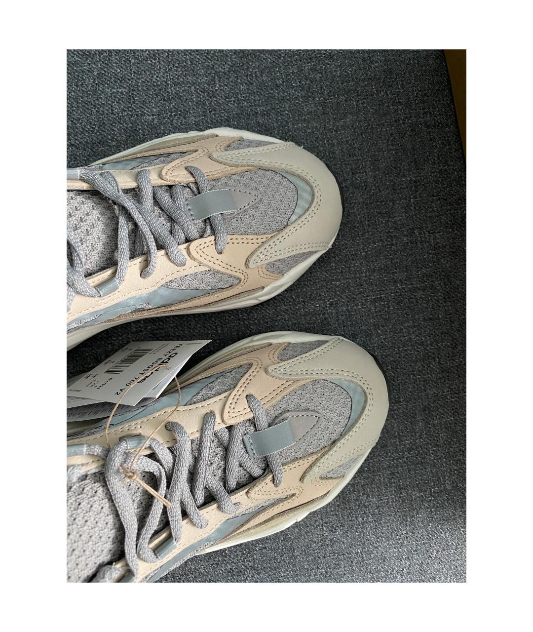 ADIDAS YEEZY Серые текстильные кроссовки, фото 4