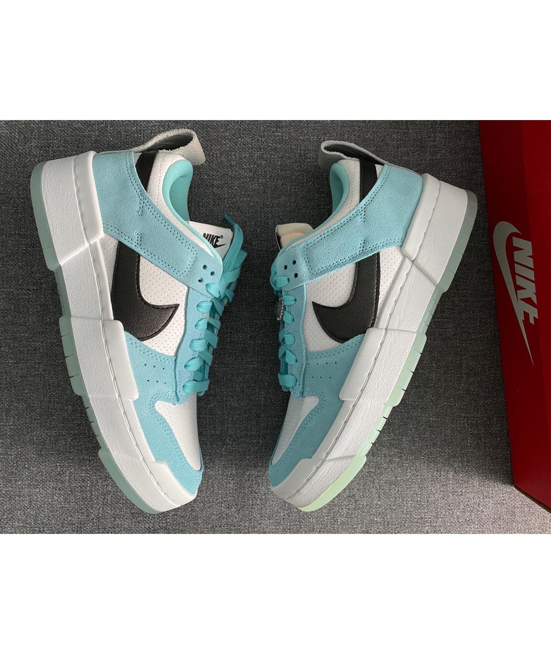 NIKE Голубые кожаные кроссовки, фото 2