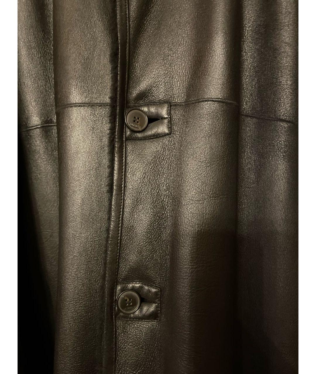 KARL LAGERFELD Черная кожаная дубленка/шуба, фото 4