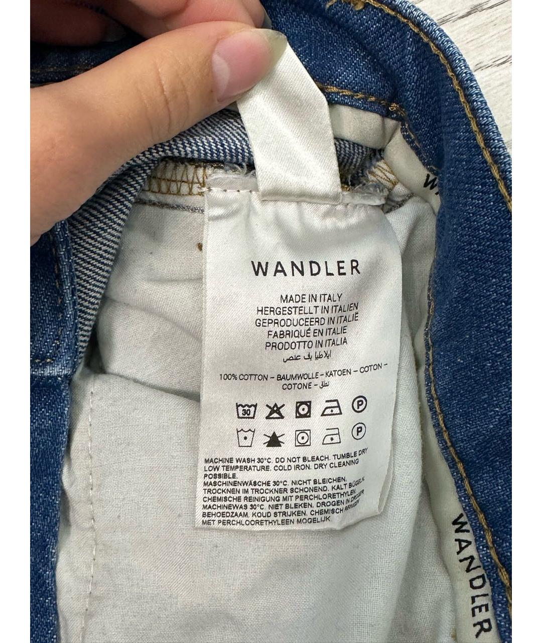 WANDLER Синие хлопковые джинсы клеш, фото 6