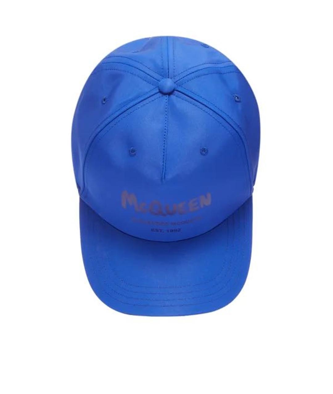 ALEXANDER MCQUEEN Синяя хлопковая кепка/бейсболка, фото 2